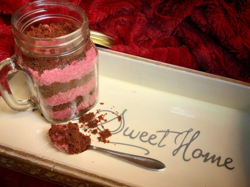 red velvet body scrub
