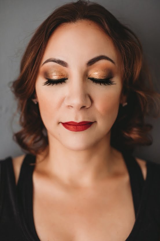 makeup headshot red